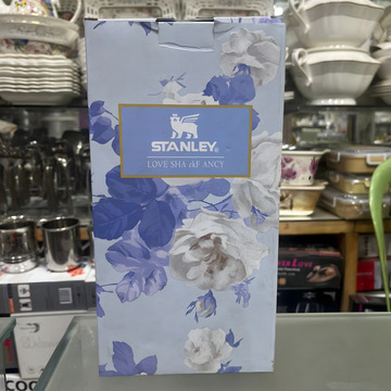 Sasta Bazar Gift Box Blue Floral 40oz | Stanley- Stainless Steel Tumbler
