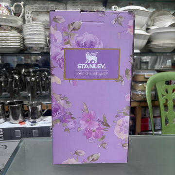 Sasta Bazar Gift Box Purple Floral 40oz | Stanley- Stainless Steel Tumbler