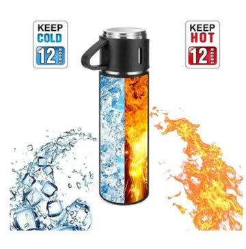 SASTA BAZAR 3 IN 1 Thermal Flask Cup Set -BLUE